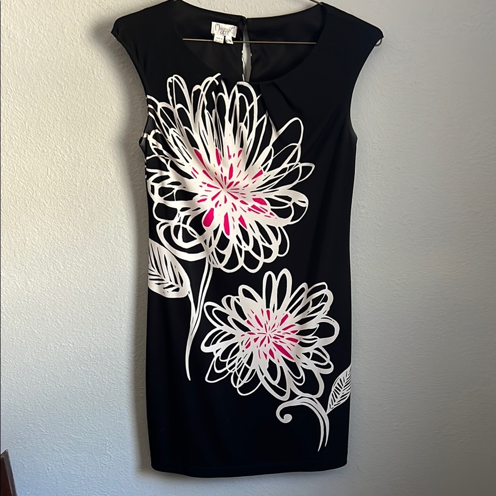Maggy London Black Floral Dress